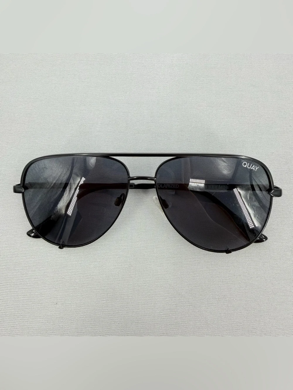 Quay Australia High Key Mini Polarized Black smoke Aviator Sunglasses vacation